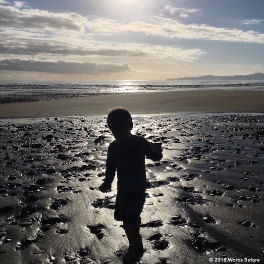 Child on Tukurua Beach